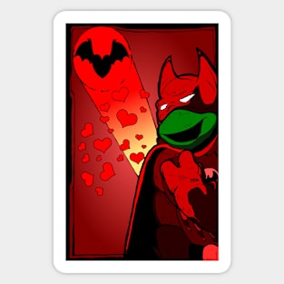 Bat Turtle Valentine's Day Batturtle Sticker